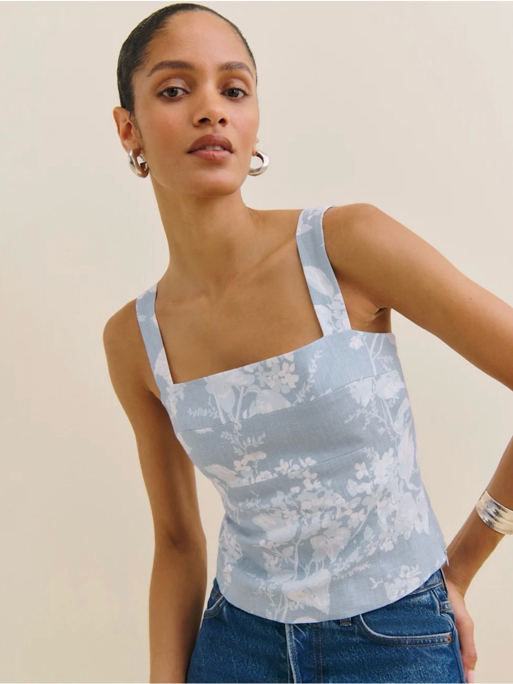 Reformation Darci Linen Top -Sold Out
